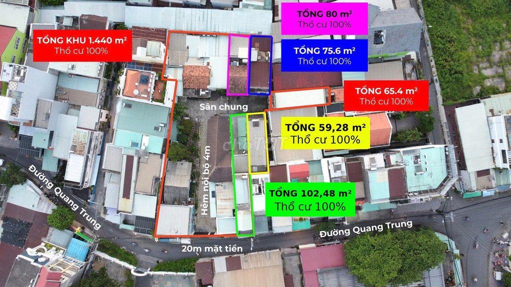 2 căn mặt tiền Quang Trung — sẵn thu nhập 12tr/tháng