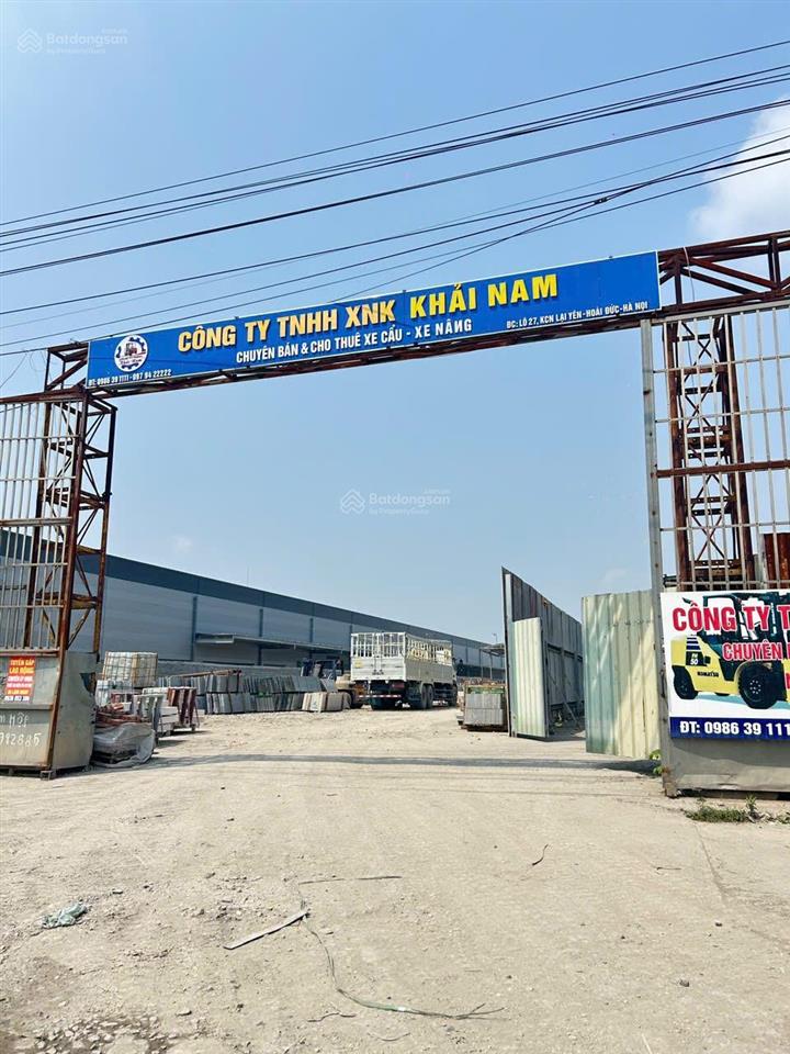 Giá đầu tư, bán đất và toàn bộ kho, xưởng trên đất, mặt phố lại yên, hoài đức, 6301m2, mt 42m
