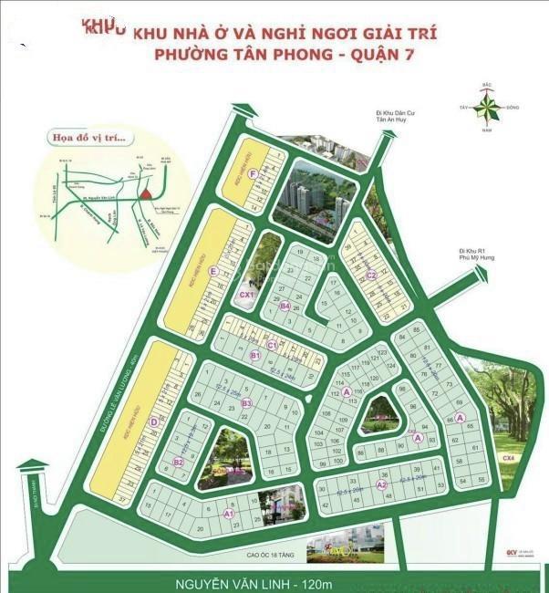 Đất biệt thự khu sadeco giải trí vivo city q7,dt 12,5x20m..giá 30tỷ