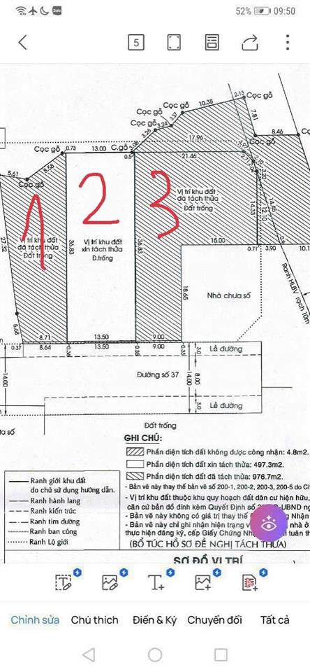 Bán 1500m2 đất mt đường số 37,kvxd cao tầng 1 hầm 7 tầng..giá 152tỷ