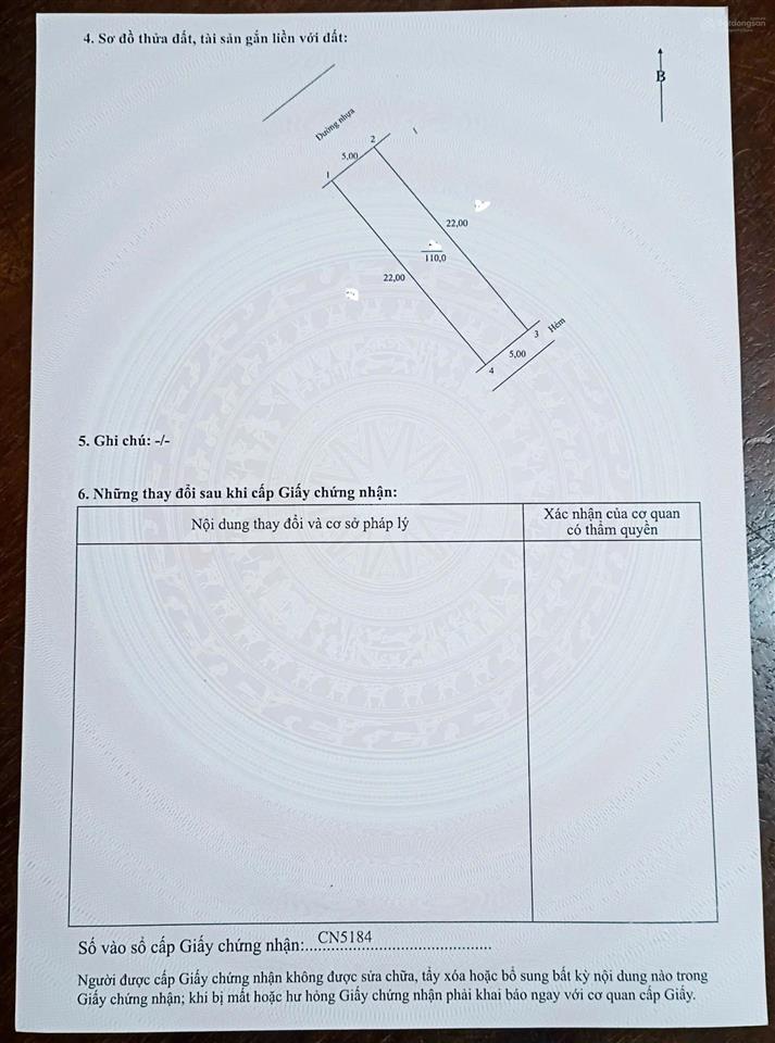 Nền 110 m2 thổ cư lộ giới 16m tại khu công nghiệp bình minh (ngay cầu cần thơ) giá 1 tỷ 299