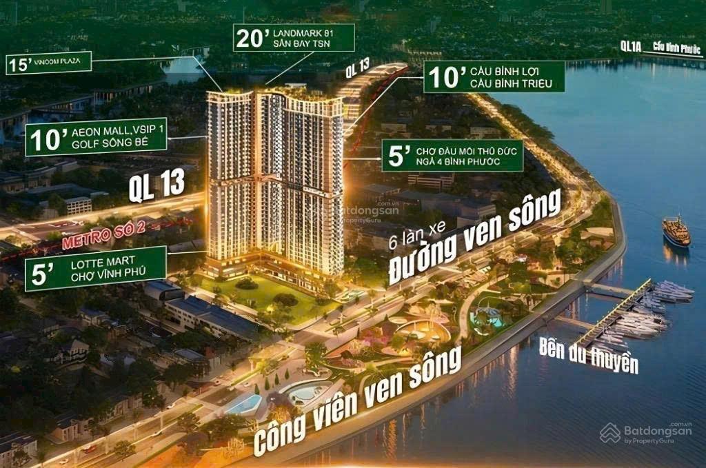 Rổ hàng cđt at saigon riverside căn hộ duy nhất có bến du thuyền cửa ngõ quốc lộ 13
