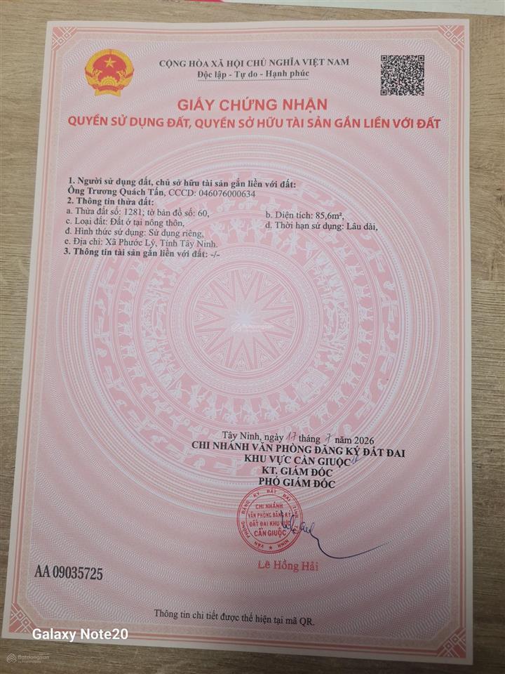 Bán đất tại đường 835b, xã phước lý, huyện cần giuộc, giá tốt 648 triệu, 86m2