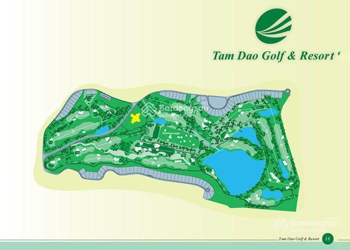 Bán lô biệt thự 1050m2 mặt sân golf tam đảo giá chỉ 16, x tỷ bìa đỏ sang tên