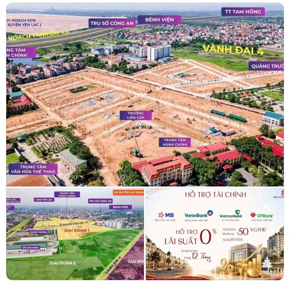 Dự án mới kđt drangon city yên lạc. trung tâm phồn hoa, trung tâm kết nối giao thương 360