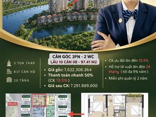 Trellia căn 3pn view đông nam cực thoáng tiến độ giãn dòng tiền ck tốt nhất trực tiếp cdt nam long