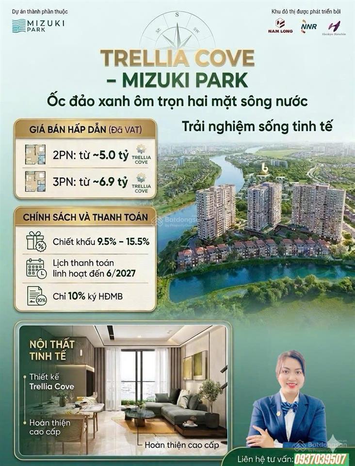 Cdt nam long căn hộ trellia cove, giá tốt 5 tỷ, 72m2, 2pn, 2wc vị trí đẹp chiết khấu cao nhất