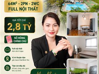 Ehome 3 chính chủ cần bán 64m2 2pn 2wc nhà sạch đẹp ở ngay