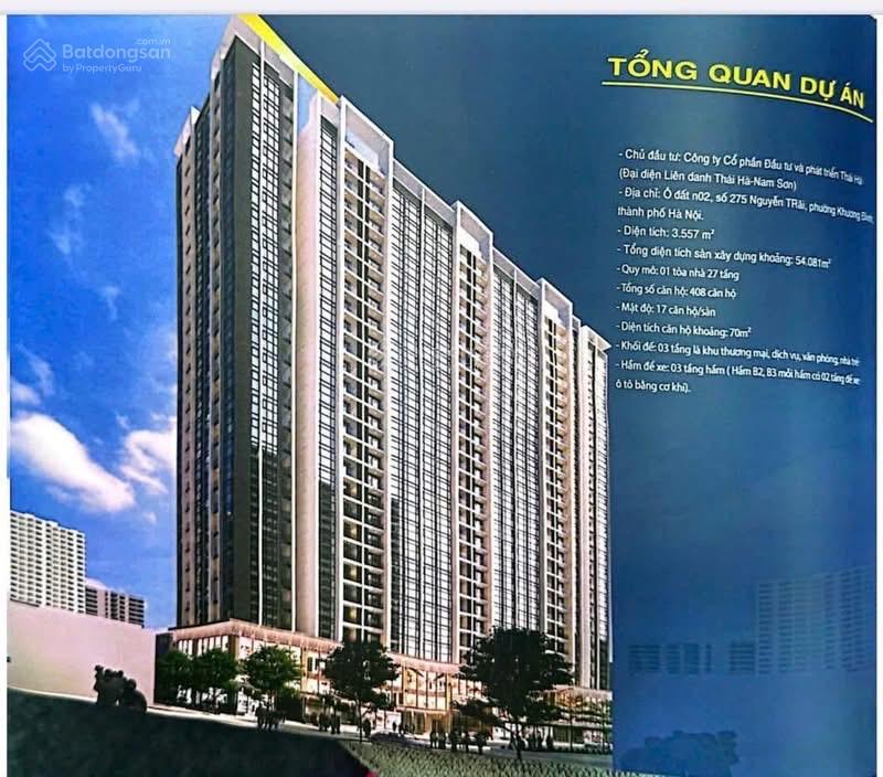 Bán căn hộ bộ công an 275 nguyễn trãi  70m²  giá 71 triệu/m2.  0984 554 ***