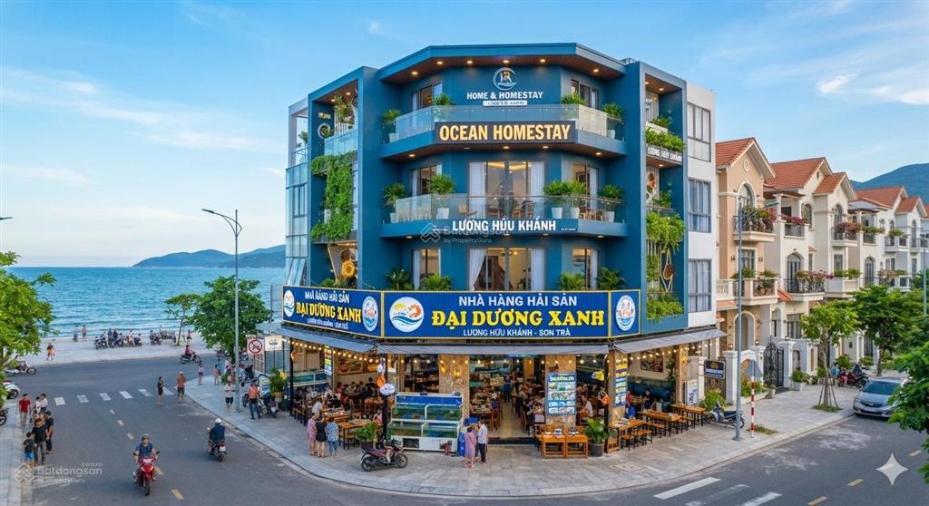 Nhà 2 mặt tiền 4 tầng lương hữu khánh sơn trà, đà nẵng (giá 130tr/tháng)