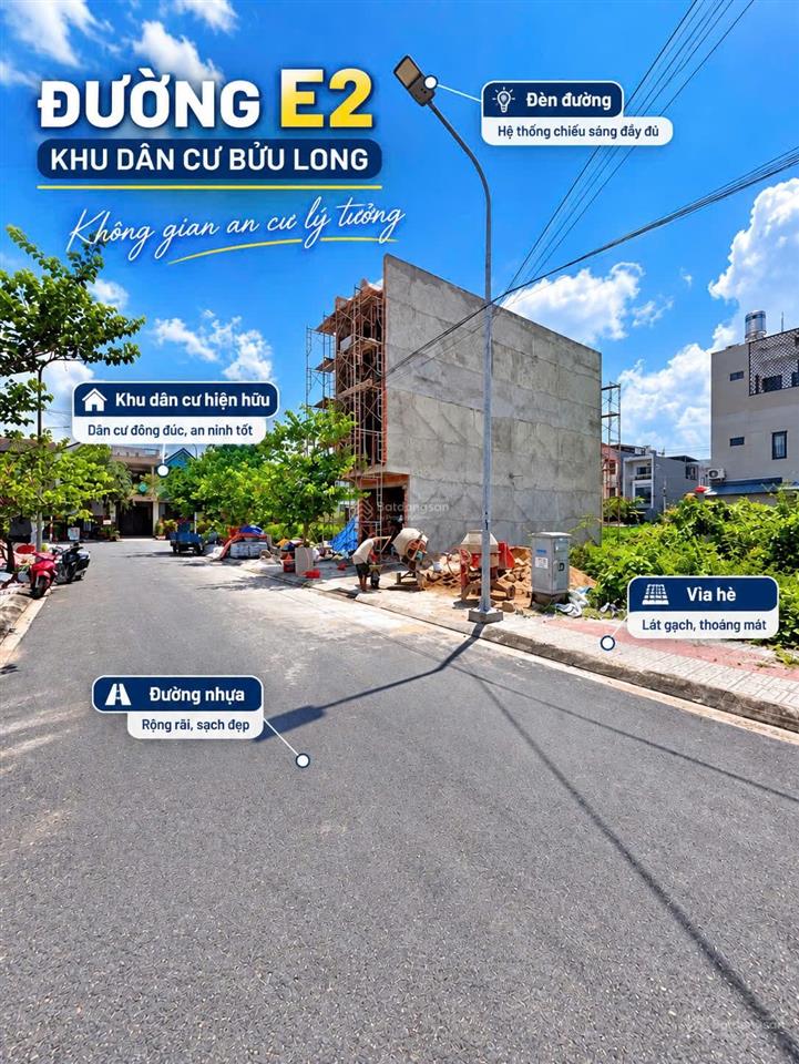 Đất đường bàn cờ tđc bửu long sau nguyễn bỉnh khiêm 75m2 giá 3,5 tỷ xây dựng ngay vị trí kinh doanh