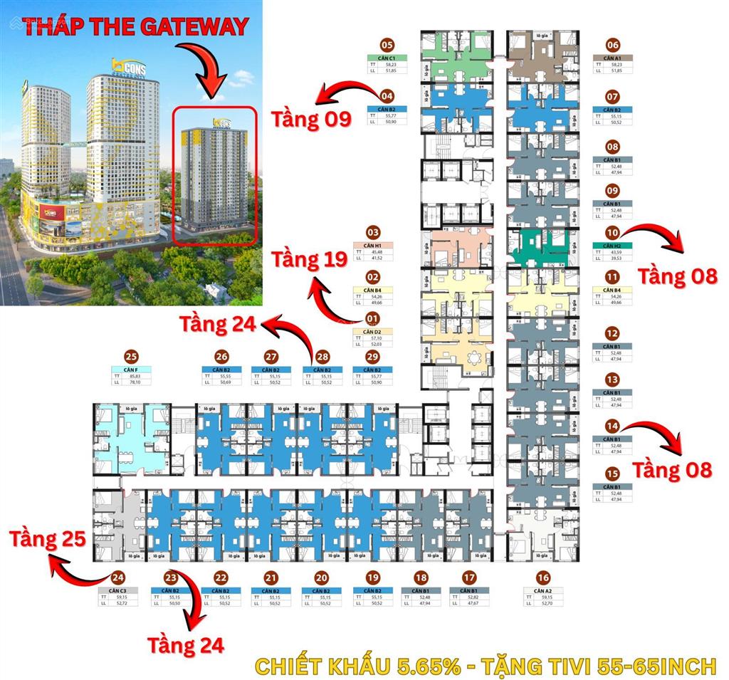 Cần bán các căn giá rẻ hơn cđt dự án bcons center city  tầng đẹp  view đẹp