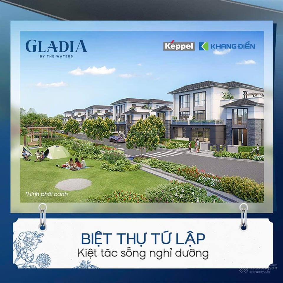 Chính thức mở bán nhà phố biệt thự tại the gladia khang điền, 400m2, 4pn, 4wc, q2, hcm