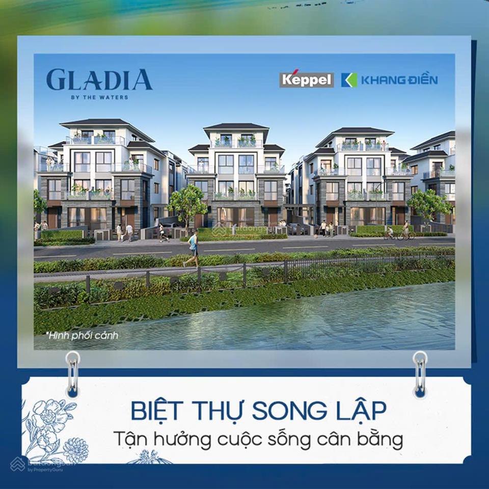 Chính thức mở bán nhà phố biệt thự tại the gladia khang điền, 400m2, 4pn, 4wc, q2, hcm