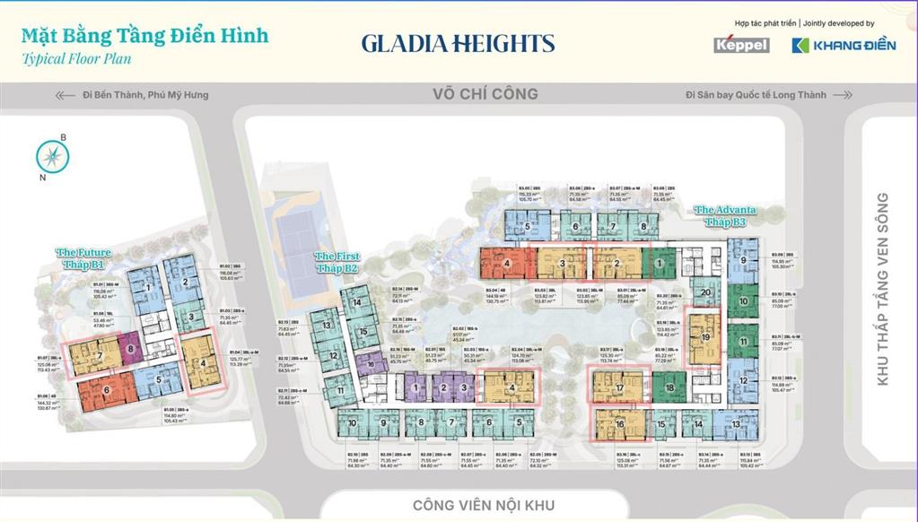 Bán căn hộ 3pn glada heights giá chỉ 9 tỷ sở hữu không gian sống một trong số ít, ck 12%