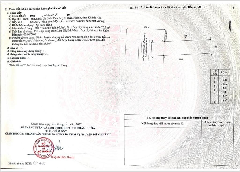 Đất 123 m2 ngang 5,5m gần hương lộ 39 suối tiên giá rẻ