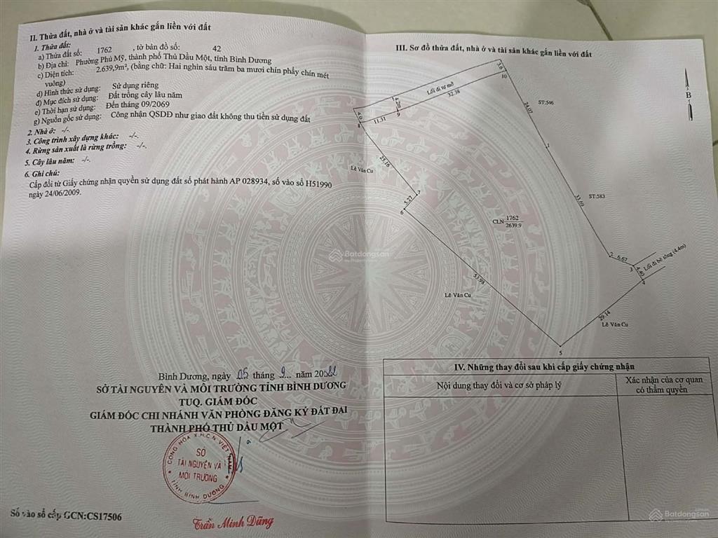Bán đất tại dx 06, 10 triệu / m2, 2600m2, phường phú mỹ, thành phố thủ dầu một