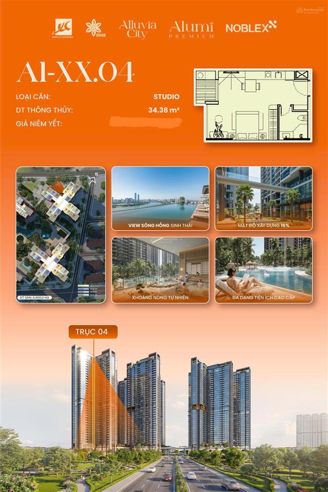 Chính chủ cắt lỗ 1** căn studio hoa hậu  alumi