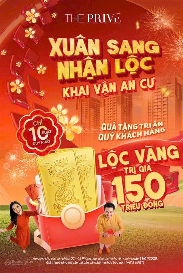 Giỏ độc quyền the prive quỹ căn đẹp còn lại trước khi tăng giá 5% tặng ngay 1 cây vàng