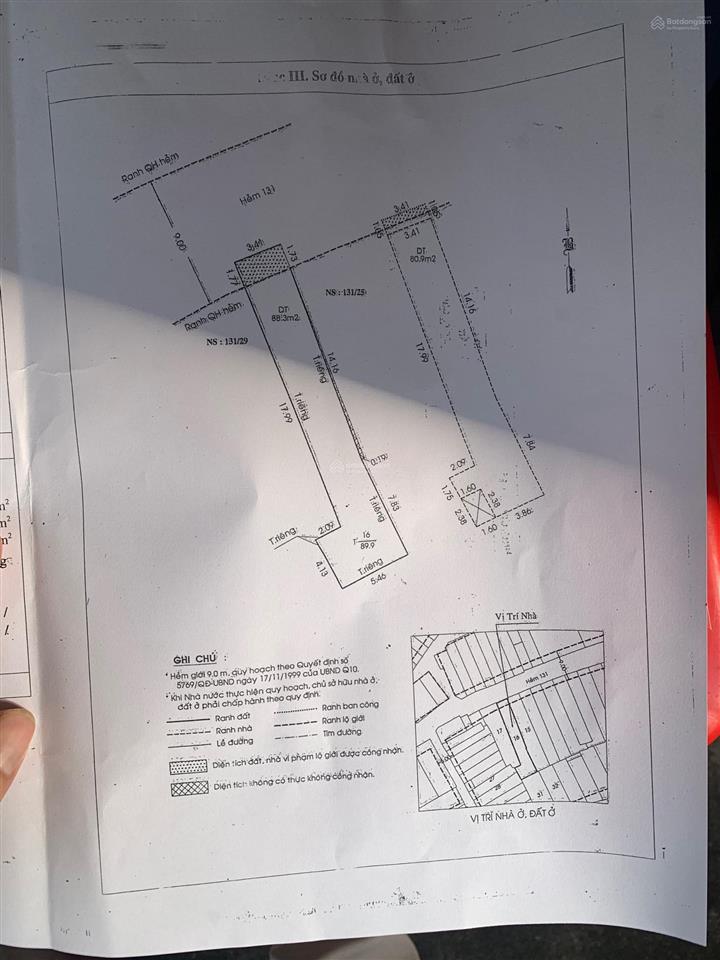 Nhà 131/27,thành thái, quận 10, diện tích 3.5m x 23m nh 5.5m, 2 tầng, giá 15.9 tỷ thương lượng