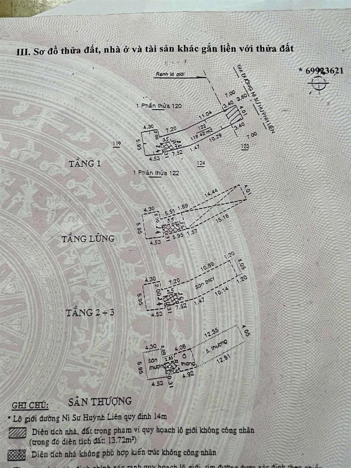 Bán nhà số 19, ni sư huỳnh liên, phường 10, tân bình. diện tích 4.5m x 25m. 6 tầng. 23.8 tỷ tl