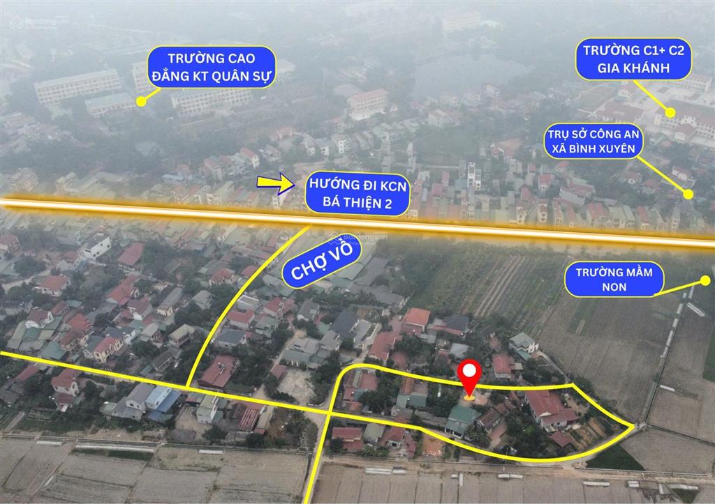 Đất trung tâm gia khánh, bình xuyên, chỉ 1xtr/m2, gần khu công nghiệp, ô tô vào tận đất