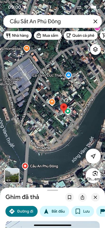 Bán 225.5m2 đất 1/ sông vàm thuật đoạn gần cầu sắt an phú đông  hồ chí minh