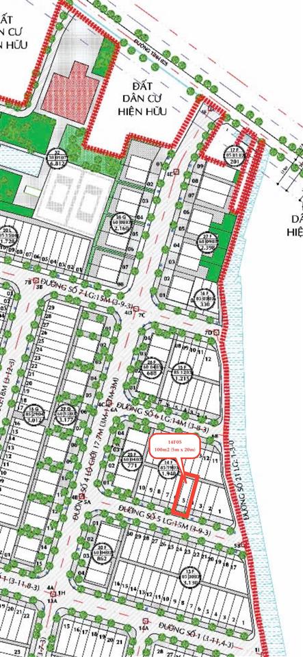 Bán nền thổ cư 14f05 đs5 tây đô ecopark gần bệnh viện số 10, chợ, đại học võ trường toản