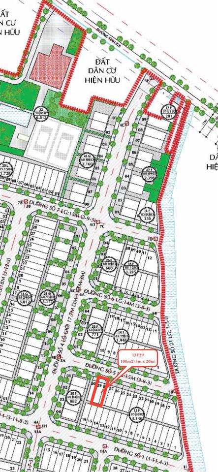 Bán nền thổ cư 13f29 đs5 tây đô ecopark gần bệnh viện số 10, chợ, đại học võ trường toản