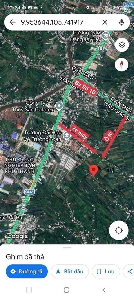 Bán nền thổ cư gần đh võ trường toản, kcn tân phú thạnh, bệnh viện số 10 xã đông phước, cần thơ