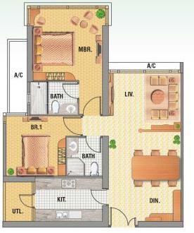 Bán căn hộ 2 phòng ngủ saigon pearl căn góc đẹp tầng thấpgiá bán 9,5 tỷ