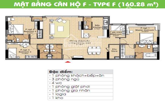 Chỉ với giá 4 tỷ 700 sở hữu ngay căn hộ 160m2, 3pn, 4wc.  ms hậu 0909 910 ***