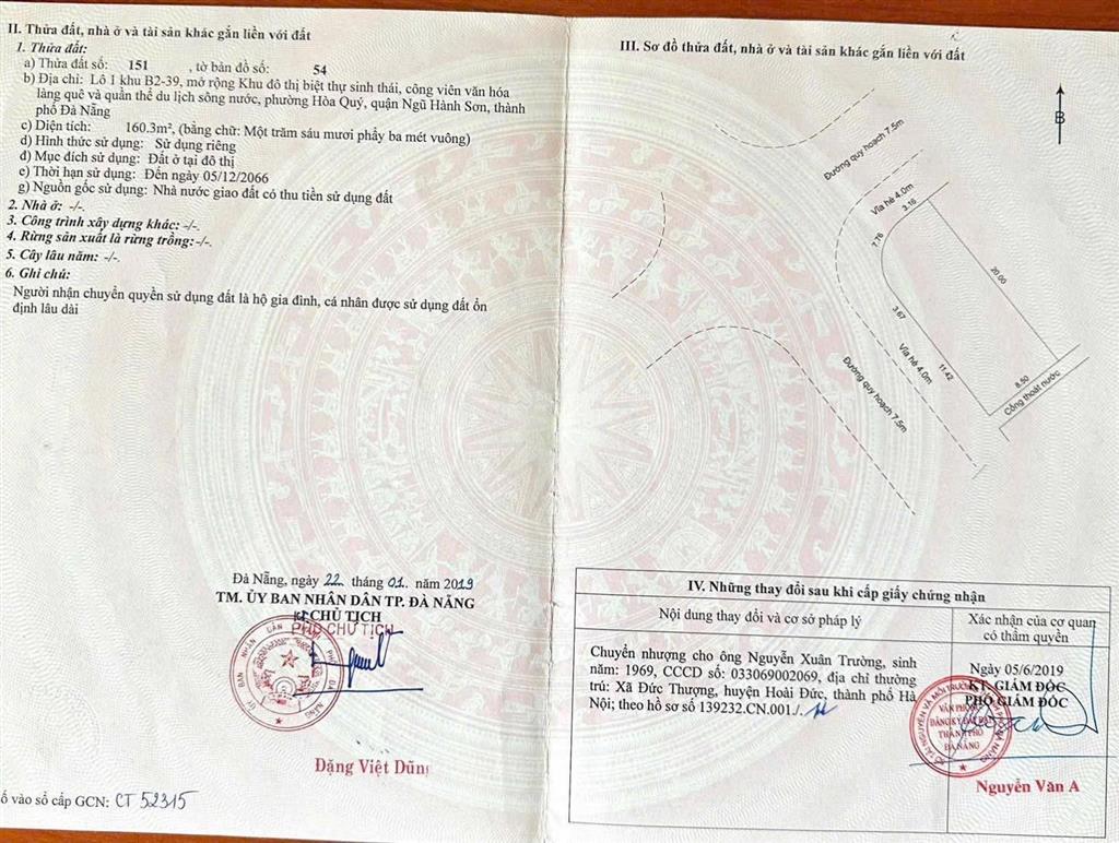 Bán đất lô góc 2 mặt tiền kdt võ chí công đối lưng minh mạng 160m2
