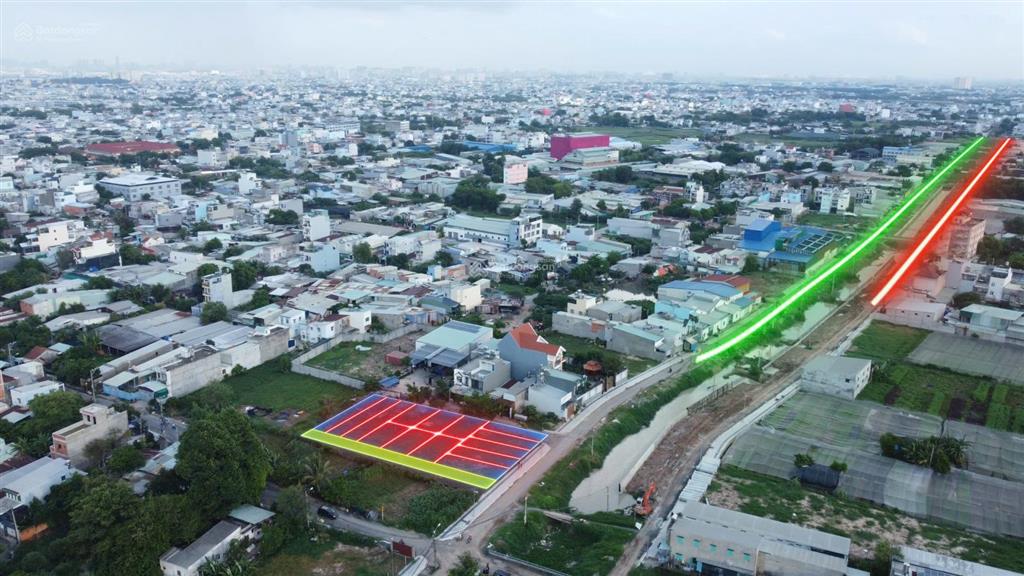 Bán đất mặt tiền bờ kênh xuân thới sơn 38, dt đất đẹp chuẩn mực 5x28m