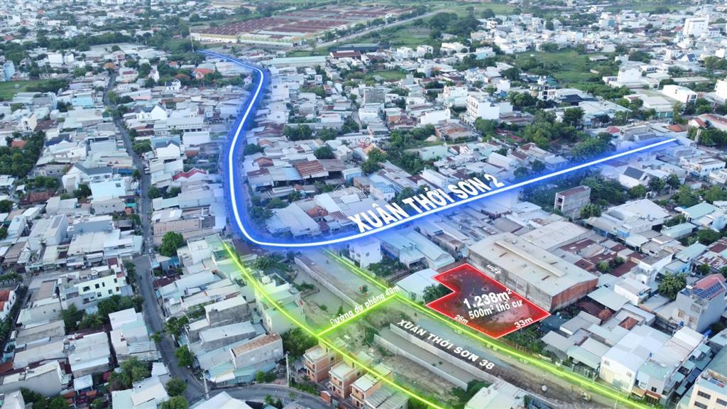 Hơn 1000m² đất mặt tiền kinh doanh bờ kênh 40m xuân thới sơn 38, vị trí chiến lược