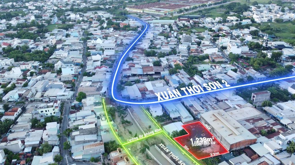 Hơn 1000m² đất mặt tiền kinh doanh bờ kênh 40m xuân thới sơn 38, vị trí chiến lược
