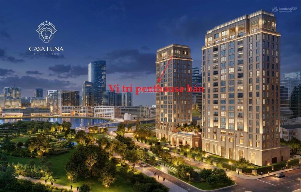 Bán giá gốc penthouse casa luna siêu dinh thự trên không số 1 phú mỹ hưng, 6pn, ngay hồ bán nguyệt
