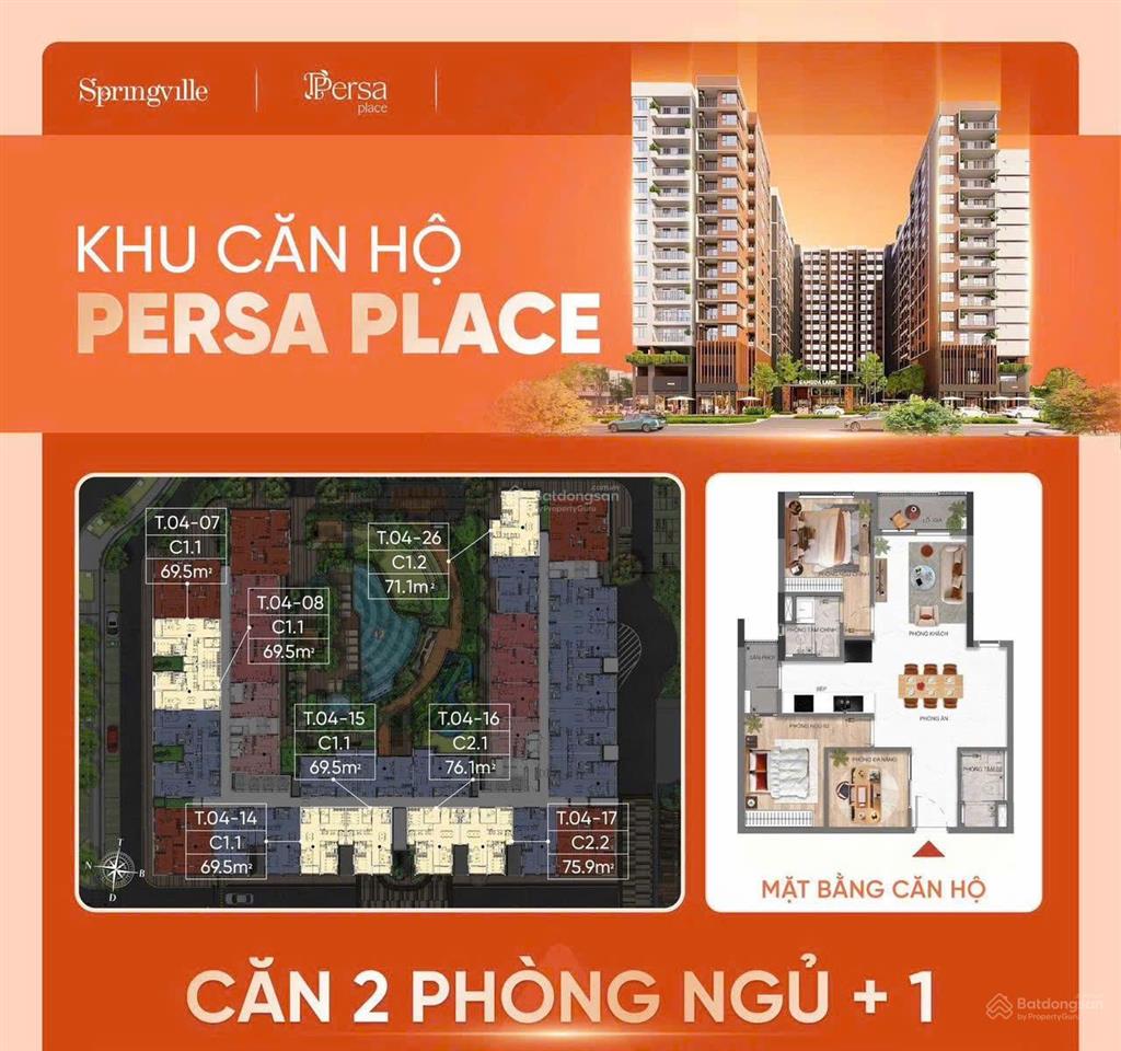Bán 2pn persa place  t.0x.08  tầng đẹp  75.6m2  giá 4.023 tỷ  ptt vay  đầu tư tiềm năng lớn