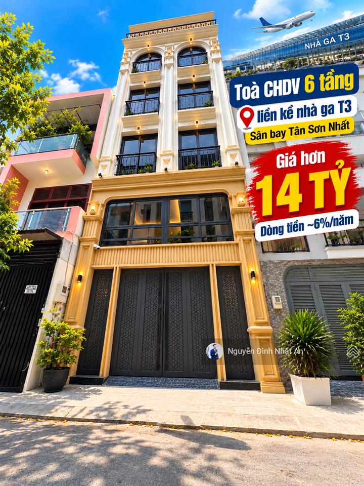 Toà nhà chdv 6 tầng phan huy ích doanh thu 75 triệu/tháng  14,8 tỷ còn tl
