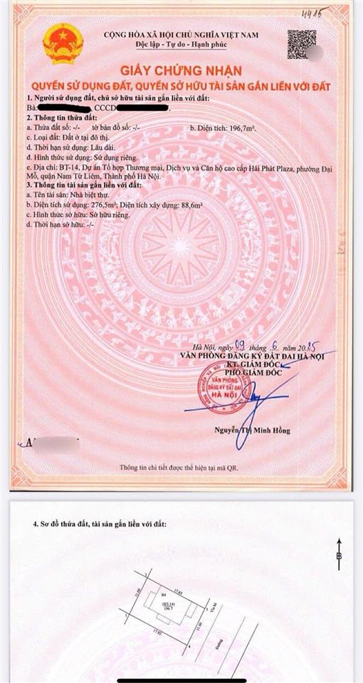 Bán nhà biệt thự tại roman plaza 196 m2, lô góc 4 tầng thiết kế 8pn, 245 tr/m2 tháng 11/2025