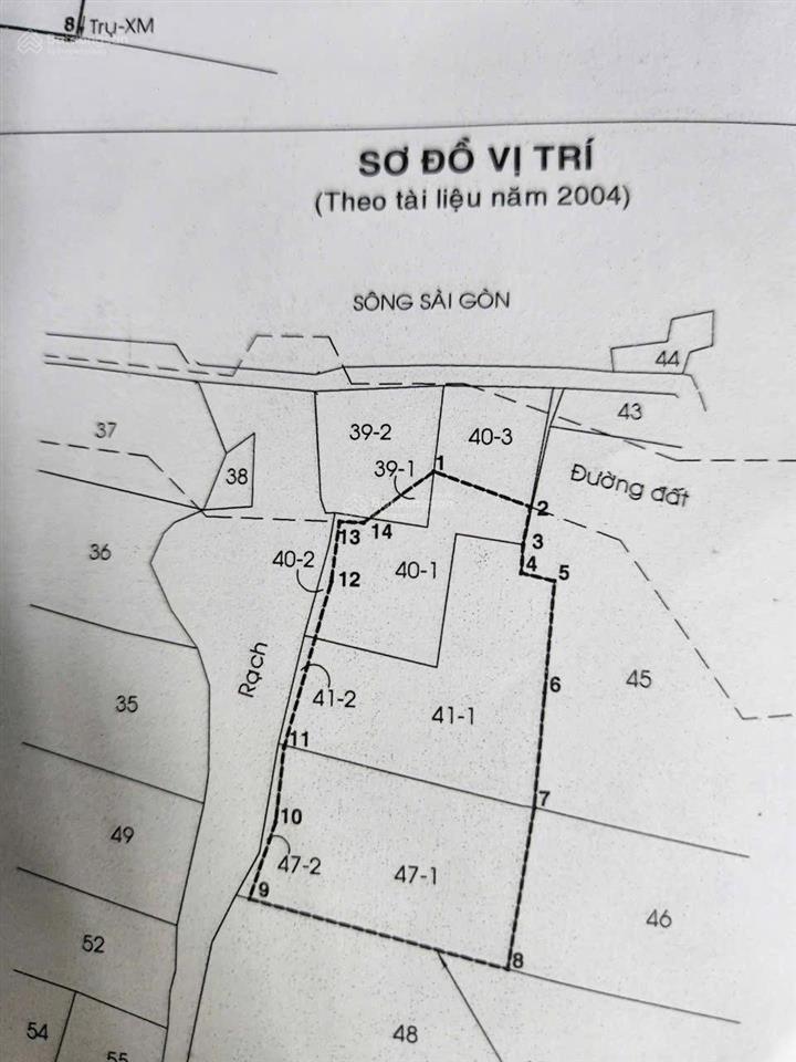 Bán lô đất 2 mặt tiền đường bờ bao sông sài gòn có 300m2 thổ cư view sông làm khu nghỉ dưỡng hợp lý