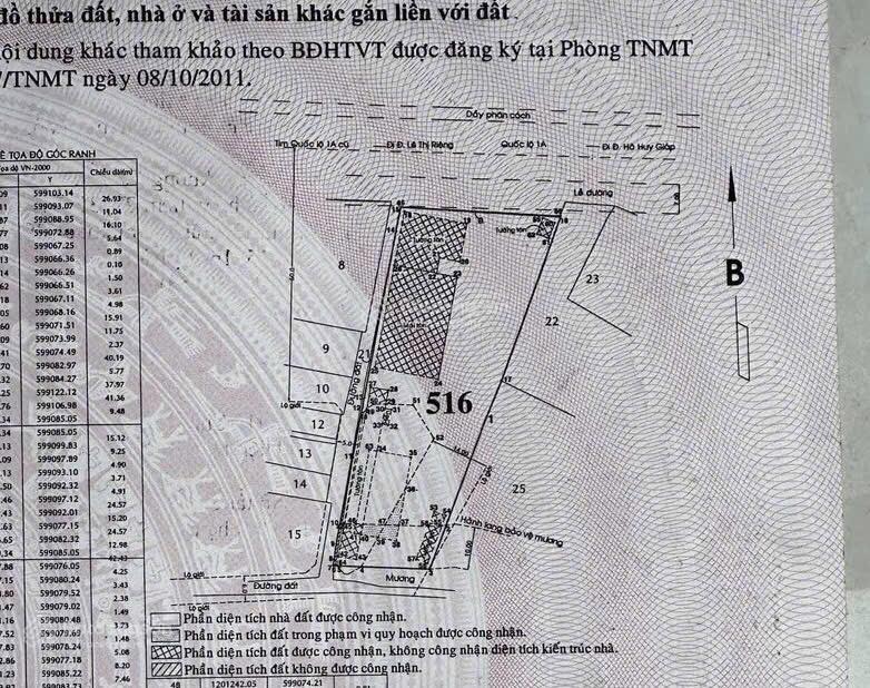 Bán lô đất 3 mặt tiền đường ql1a đang làm bãi xe đất đẹp giá tốt làm kho, xưởng,showroom điều được