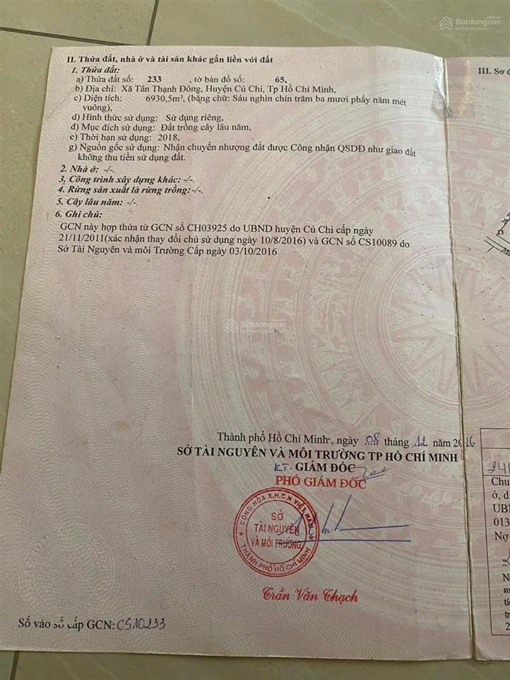 Bán lô đất 1/ đường võ văn bích có 1000 m thổ cư đang cho thuê làm xưởng gần vành đai 3 đường thông