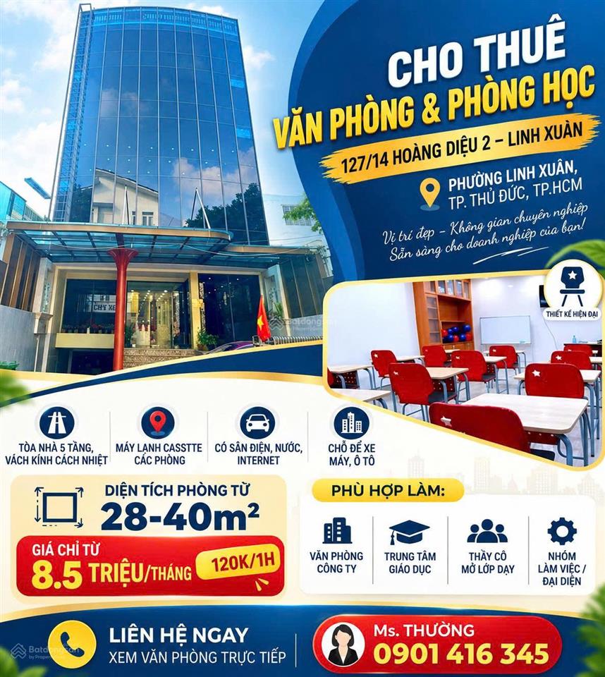 Cho thuê văn phòng vị trí đẹp, không gian chuyên nghiệp