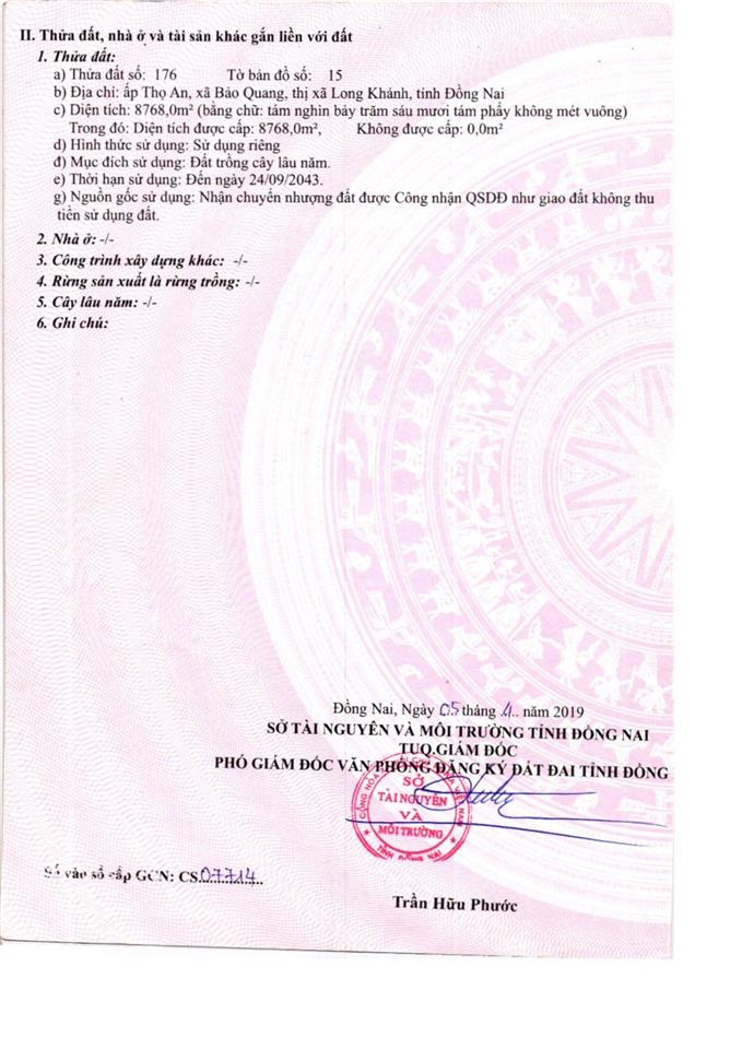 Bán trang trại, khu nghỉ dưỡng tại xã bảo quang, long khánh, đồng nai