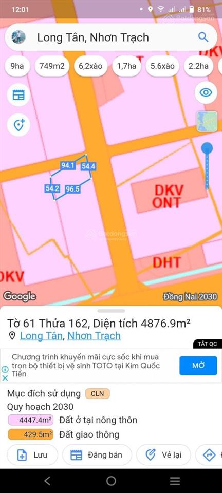 Cần bán 5 lô đất góc 2 mặt tiền trước sau mt cây dầu ngay tđc phú hội, thổ cư, gần vđ03, giá rẻ