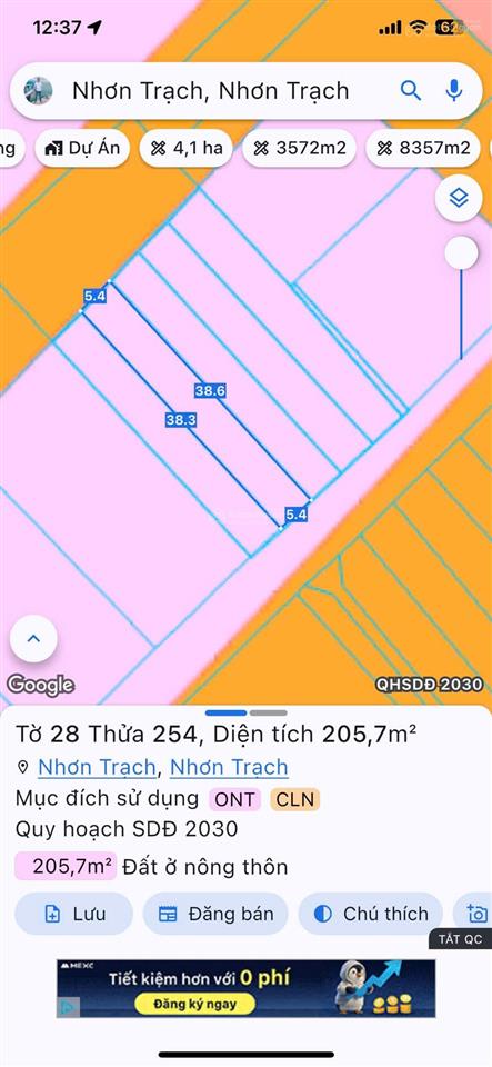 Cần bán 5 lô đất góc 2 mặt tiền trước sau mt cây dầu ngay tđc phú hội, thổ cư, gần vđ03, giá rẻ