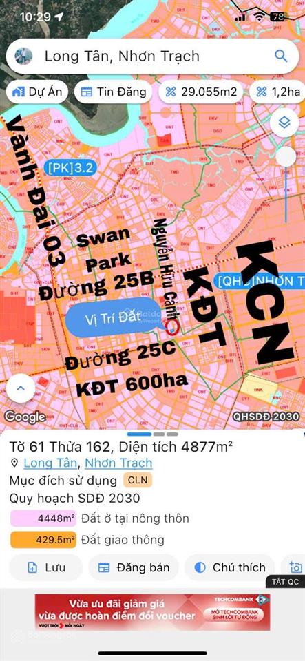 Cần bán 5 lô đất góc 2 mặt tiền trước sau mt cây dầu ngay tđc phú hội, thổ cư, gần vđ03, giá rẻ