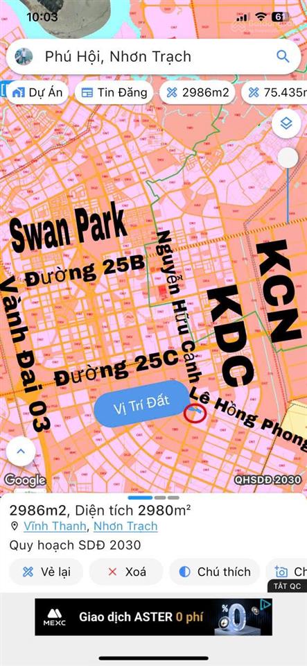 Cần bán 5 lô đất góc 2 mặt tiền trước sau mt cây dầu ngay tđc phú hội, thổ cư, gần vđ03, giá rẻ