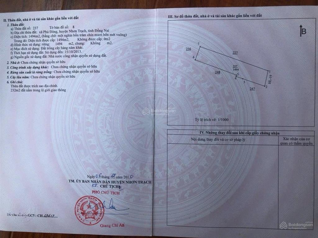 Cần bán vài lô đất góc 2mt đường hùng vương gần chợ phước lý, thổ cư, thích hợp phân lô, giá đầu tư
